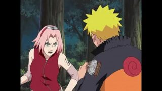 Sakura transando com Naruto cosplay